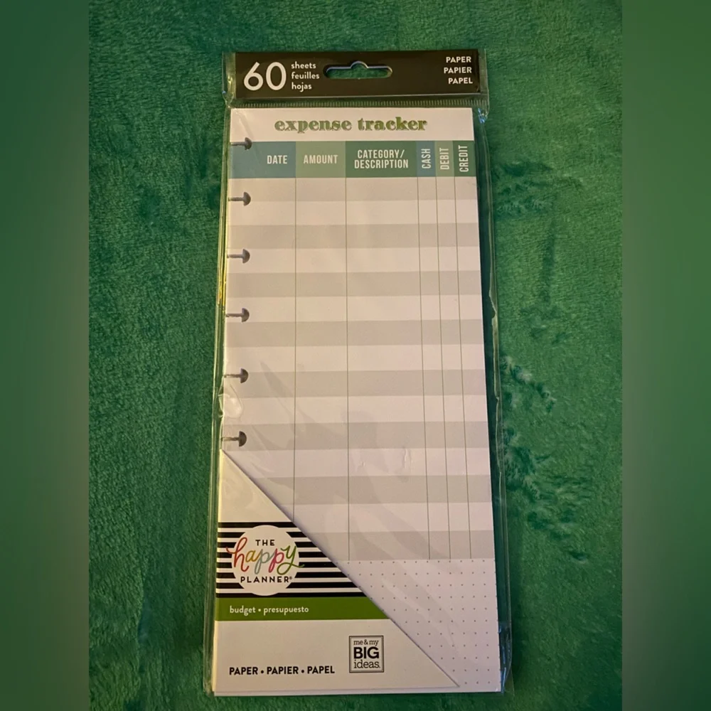 The Happy Planner Expense Tracker 60 Sheets New on original package